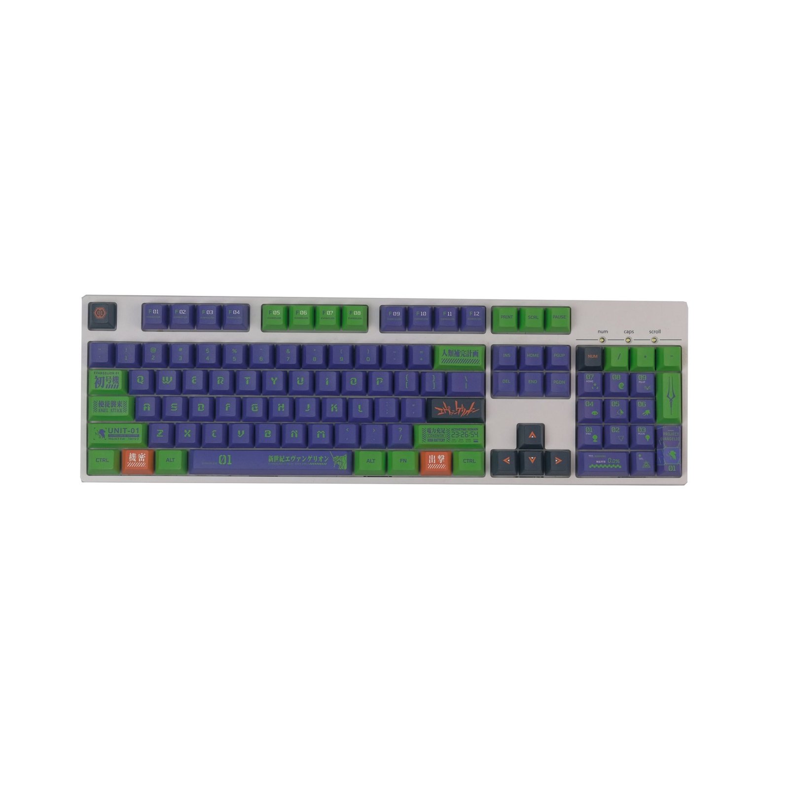 Eva Unit Evangelion Keycaps Set Anime Shinji Ikari Purple Keysium