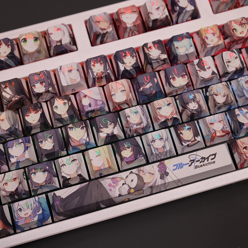 Keycaps PBT Blue Archive Tendou Aris - Sublimazione Termica Per Tastiera Meccanica