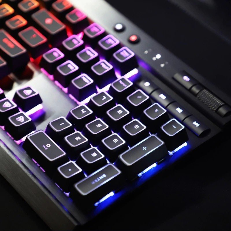 Backlit Corsair Keycaps Set RGB K70 K95 Black Gaming - Keysium