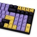 Boba Bubble Tea Taro Keycaps Set GMK Clone Purple Yellow