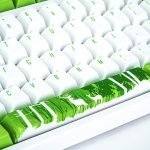 Kawaii Deer Forest Keycaps Set Jungle Minimalist Green White