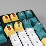 Squid Games Korean Keycaps Set Kawaii Red Green Yellow