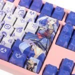 Backlit Ayaka Genshin Impact Keycaps Set Kamisato Purple