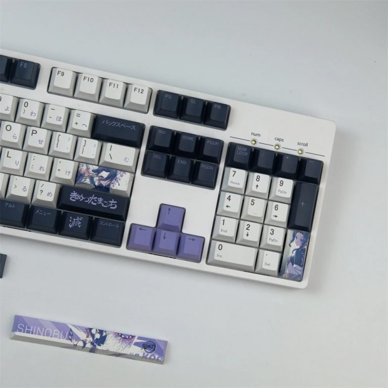 Shinobu Kocho Demon Slayer Keycaps Set Anime Cute Purple - Keysium