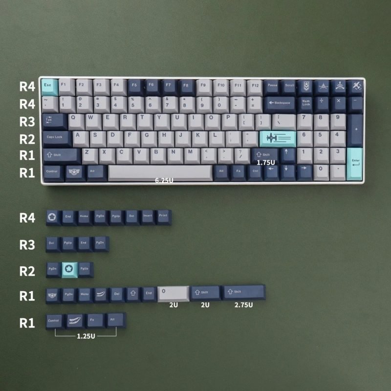 Fun and Playful Keycaps Set for Aviation Enthusiasts