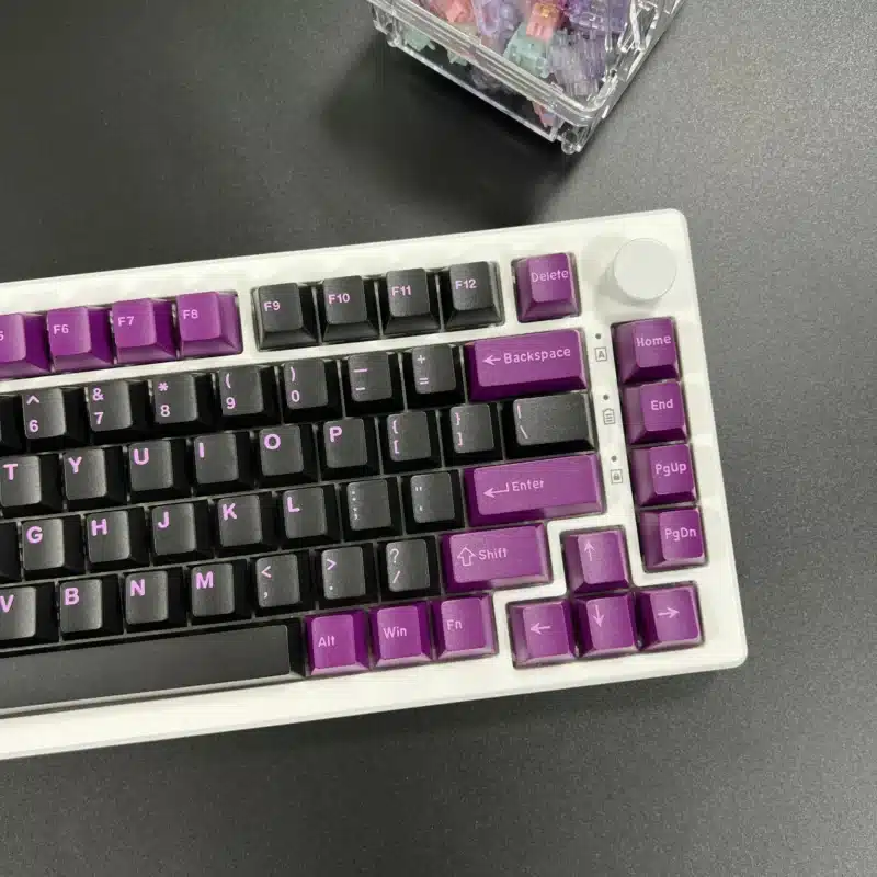GMK Clone Black Lotus Edition: Purple PBT Keycap Set for Gaming Keyboards