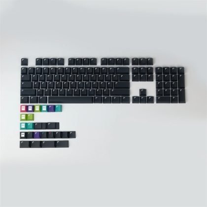 Sleek Black GMK Clone Pixel Keycaps for a Clean Keyboard Look