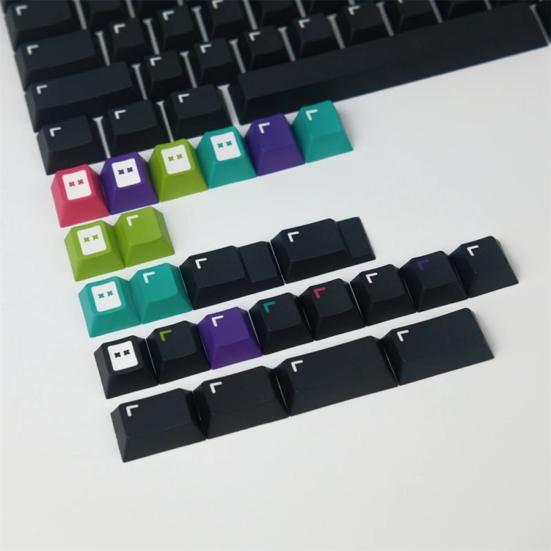 Unmarked GMK Clone Pixel Keycaps Set in Black for Typing Pros