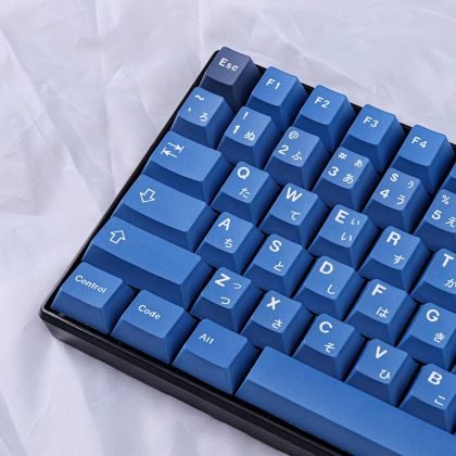 GMK Clone Striker Keycaps Set in Blue with Japanese Football Theme