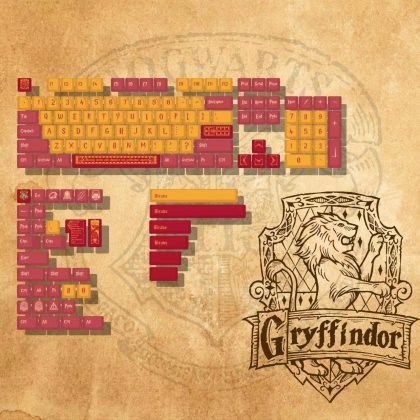 Gryffindor Harry Potter Keycaps Set in Hogwarts Red and Yellow