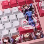 Overwatch D.VA Keycaps Set Anime Kawaii Sexy Pink