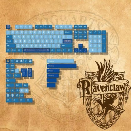 Hogwarts Keycaps Featuring Ravenclaw House Colors from Harry Potter