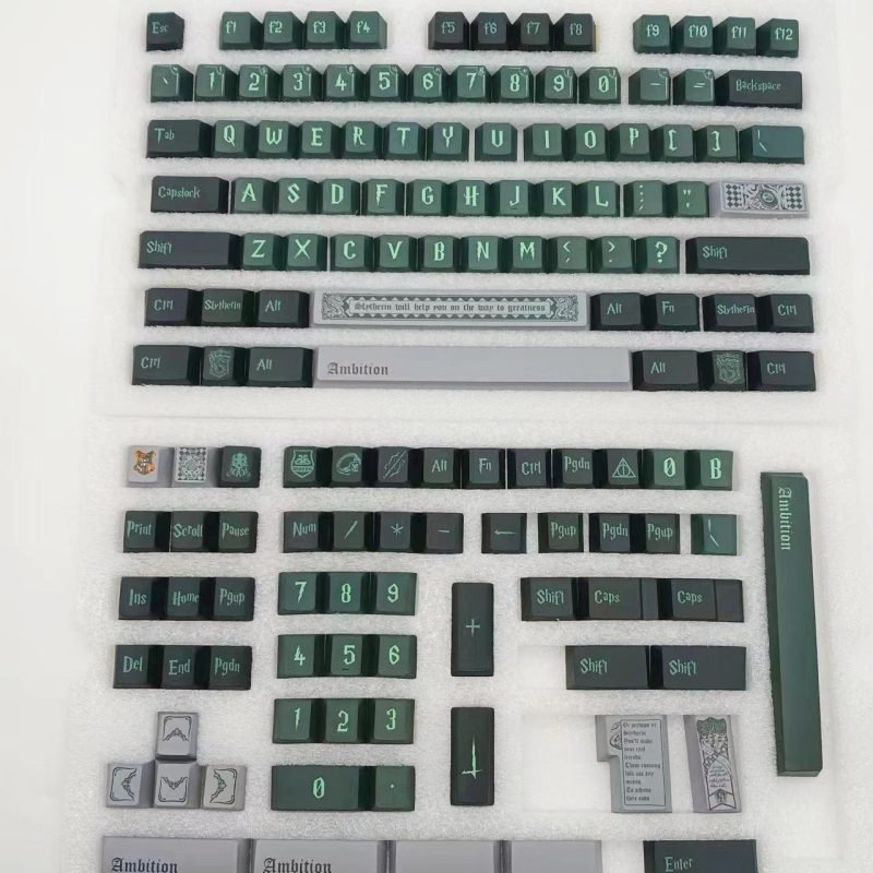Slytherin Keycaps Set – Perfect for Harry Potter and Hogwarts House Fans
