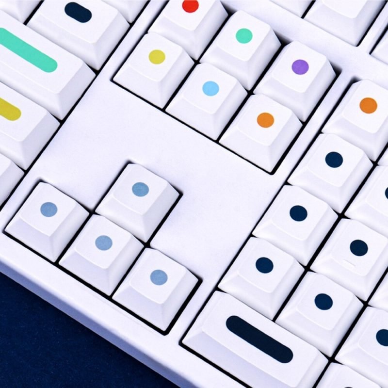 Multicolor Keycap Set with Rainbow Dots