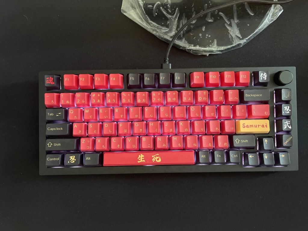 Backlit Samurai Keycaps GMK Clone Red Samurai Keycaps Set Japanese Warrior - Keysium