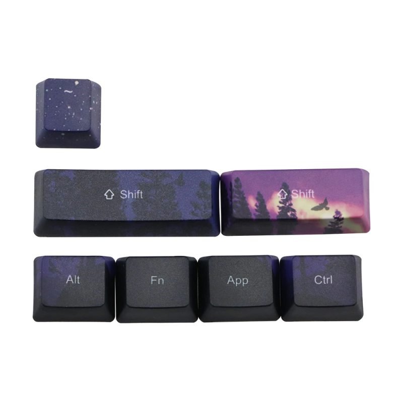 Keyboard Accessory Set with Sunset Sky Design