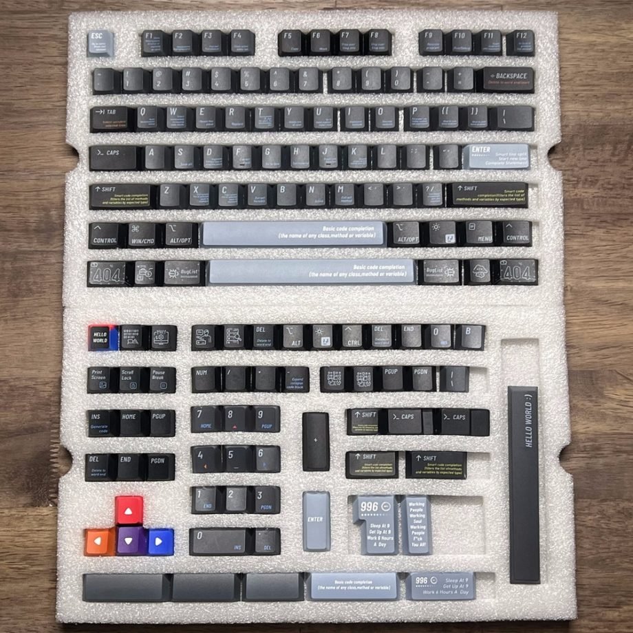 Computer Programmer Keycaps Set Coding Black - Keysium