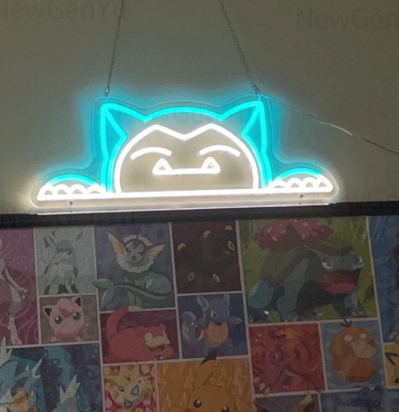 Snorlax Pokemon Neon Sign for Anime Fans