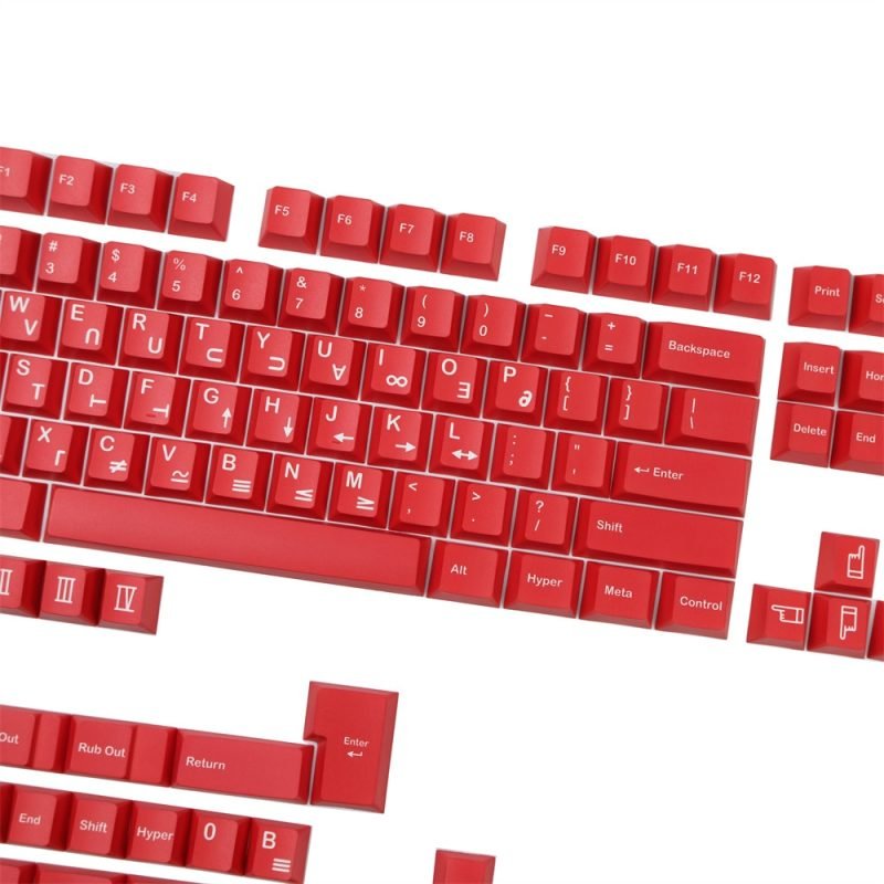 Unique GMK Clone Crimson Cadet Inspired Red PBT Keycaps Set