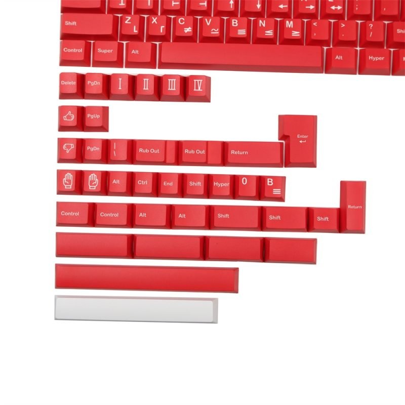 GMK Clone Crimson Cadet Art on Red PBT Keycaps Set