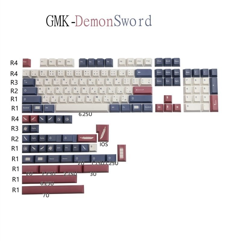 GMK Clone Demon Sword Japanese Keycaps Set