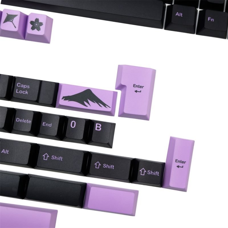 GMK Clone Lilac Inspired Keycaps Set in Purple Black PBT