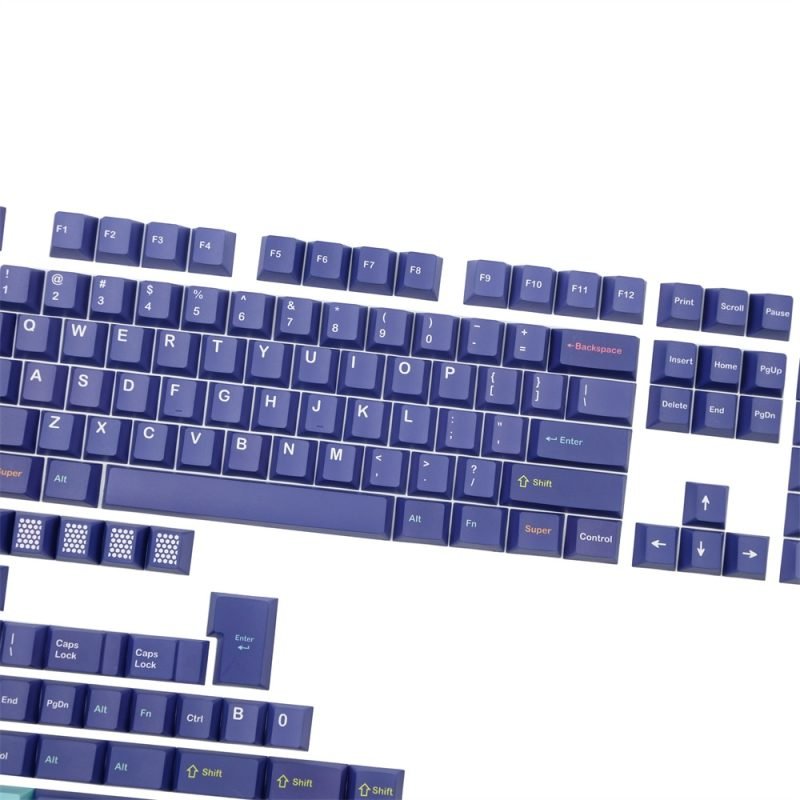 Blue White Keycaps Set with GMK Clone Serenity PBT Design
