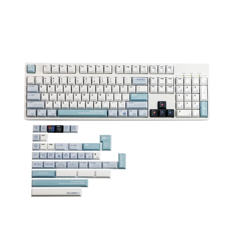 Programmer Coding Keycaps Set Computer White - Keysium