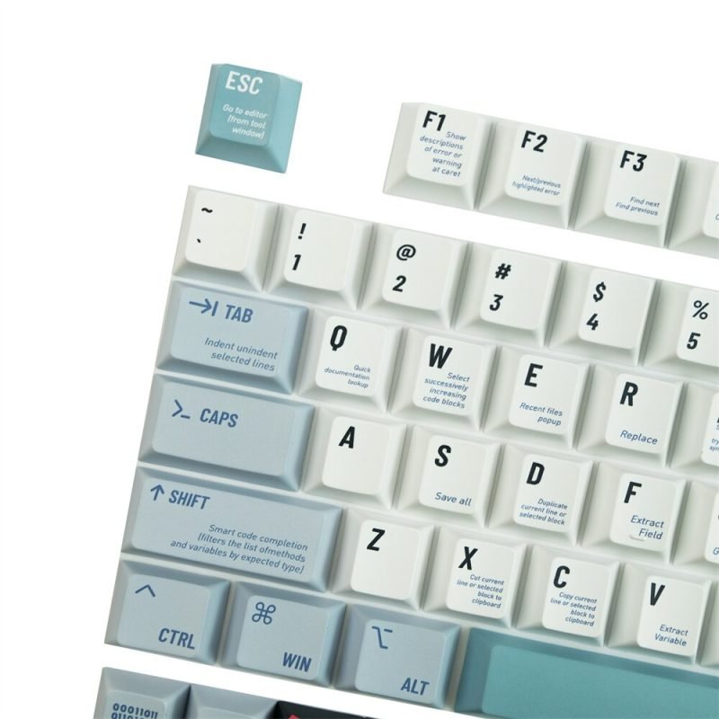 Programmer Coding Inspired Keycaps Set in Computer White