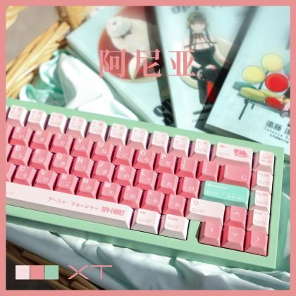 Spy x Family Inspired Keycaps Set in Anime Japanese Pink