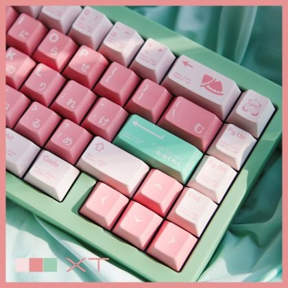 Japanese Pink Keycaps Featuring Spy x Family Anime Art