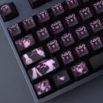 Backlit Blue Archive Keycaps Set Anime Kisaki Black