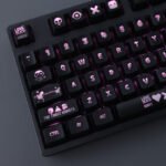 Backlit Love Death + Robots Keycaps Set Anime Black