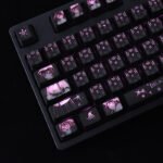 Backlit Oshi no Ko Keycaps Set Anime Ai Hoshino Black