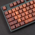 Imitation Walnut Wood Keycaps Set Brown PBT