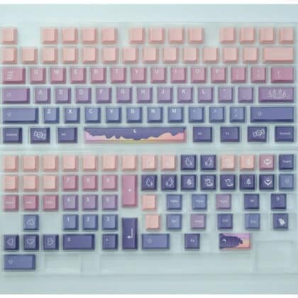 Gaming keyboard upgrade with Kisaki Blue Archive pastel PBT keycaps