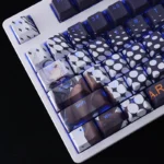 Backlit Blue Archive Keycaps Set Plana Black PBT