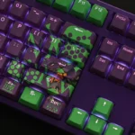 Backlit EVA 01 Evangelion Keycaps Set Purple PBT