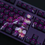 Backlit Genshin Impact Beelzebul Keycaps Set Purple