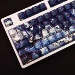 Backlit Genshin Impact Furina Keycaps Set Blue PBT