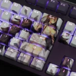 Backlit Overlord Albedo Keycaps Set White PBT