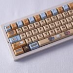 Cute Bread Puppy Dog Keycaps Set Brown PBT