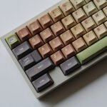 Cute Matcha Cake Keycaps Set Food PBT Green