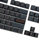 GMK Clone Fire Cinder Keycaps Set Black Red PBT