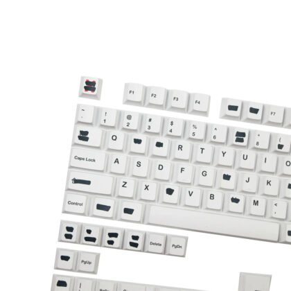 GMK Clone Redacted Keycaps Set PBT White