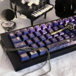 Halloween Spooky Keycaps Set Purple Witch