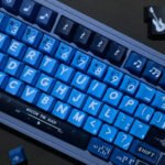 Kawaii Bocchi Keycaps Set Anime Music Blue PBT