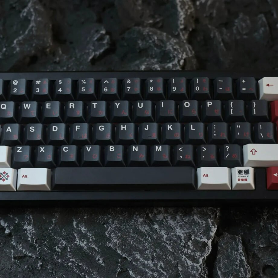 Monster Hunter Keycaps Set Black Red Stygian Zinogre - Keysium