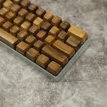 Premium Walnut Wood Keycaps Set Artisan