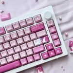 Re Zero Ram Keycaps Set Anime Pink PBT